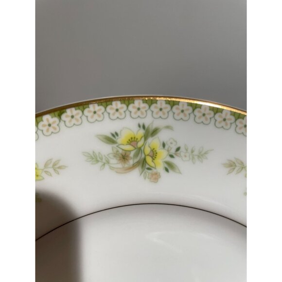 Mikasa Greenbriar L2014Fine China Dinner Plate7.75"Yellow Floral Gold Trim Japan - Picture 6 of 9